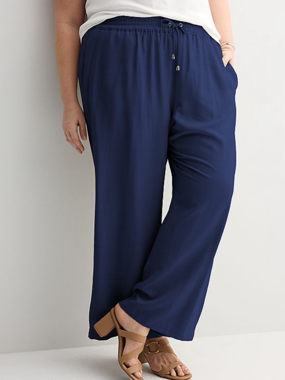 NWT Croft & Barrow Felix navy relaxed pull on pants size 1X